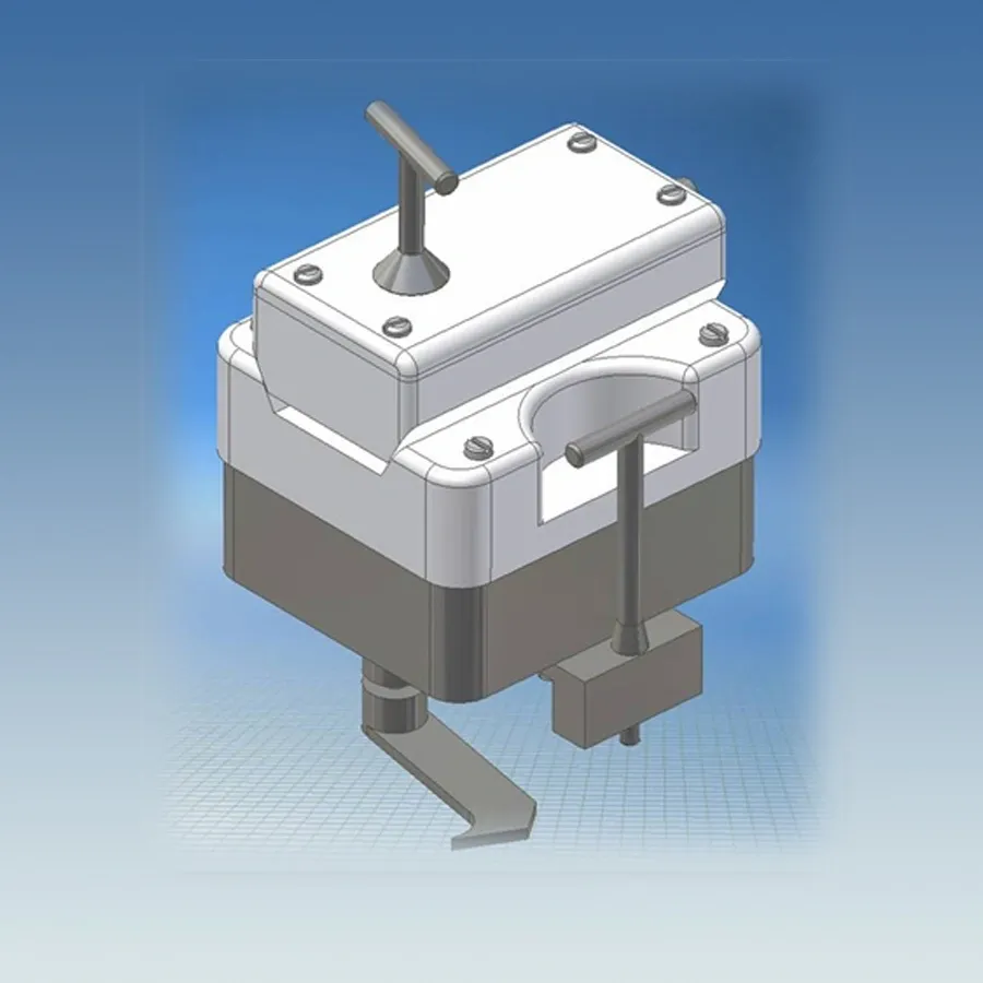 A drawing of an electric device with a pole.